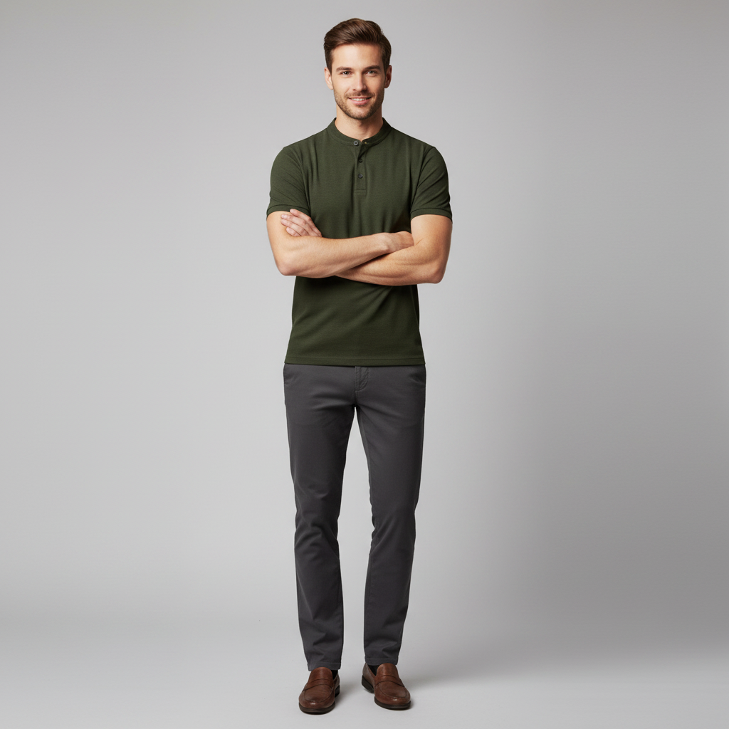 Men's Polo Shirt | Casual Elegance in Cotton Blend