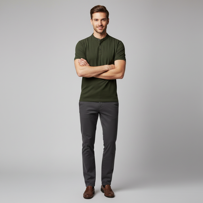 Men's Polo Shirt | Casual Elegance in Cotton Blend