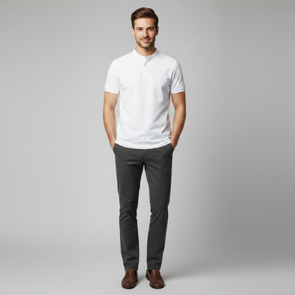 Men's Polo Shirt | Casual Elegance in Cotton Blend