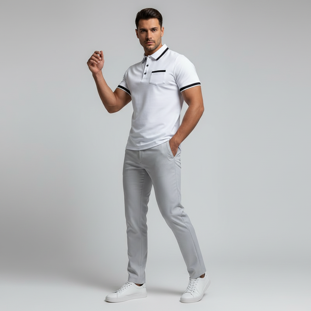 Elegant Men's Polo Shirt | Classic Fit Casual Wear