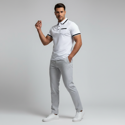 Elegant Men's Polo Shirt | Classic Fit Casual Wear