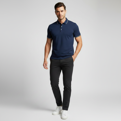 Elegant Men's Polo Shirt | Classic Fit Casual Wear