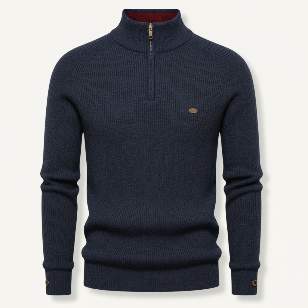Men's Slim Fit Half-Zip Jumper | Stylish Knitwear