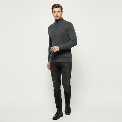 Men's Slim Fit Half-Zip Jumper | Stylish Knitwear
