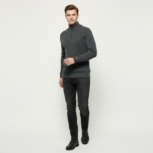 Men's Slim Fit Half-Zip Jumper | Stylish Knitwear