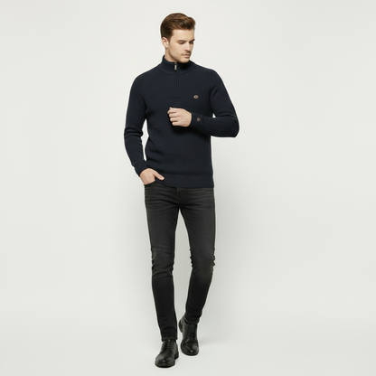 Men's Slim Fit Half-Zip Jumper | Stylish Knitwear