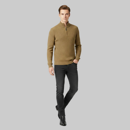 Men's Slim Fit Half-Zip Jumper | Stylish Knitwear