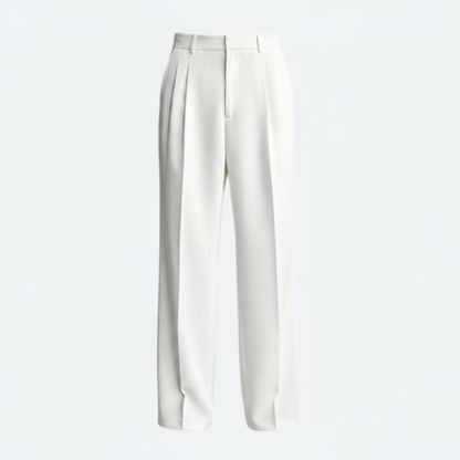 Men's Straight Fit Pleated Trousers | Formal Pants