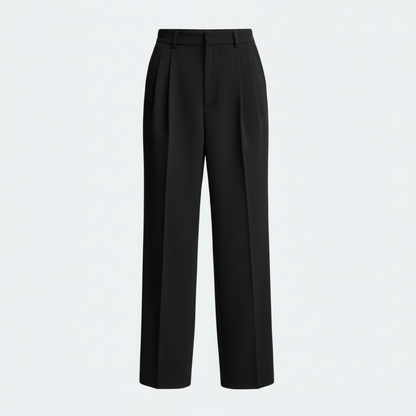 Men's Straight Fit Pleated Trousers | Formal Pants