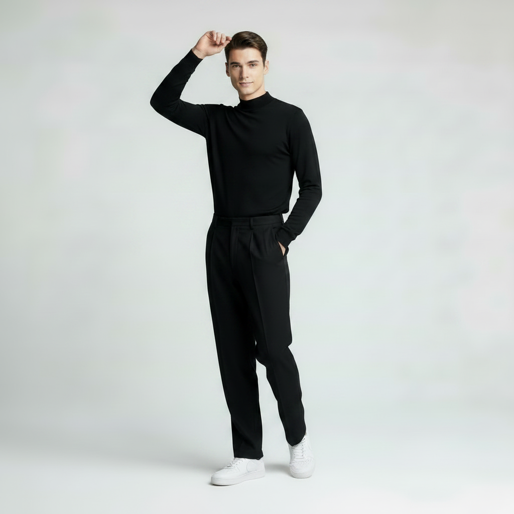 Men's Straight Fit Pleated Trousers | Formal Pants