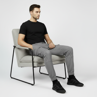 Black Cargo Pants | Men's Tactical Multi-Pocket Trousers