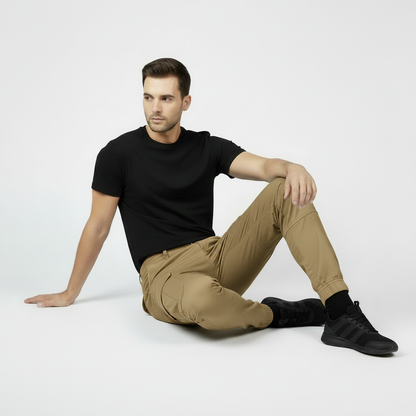 Black Cargo Pants | Men's Tactical Multi-Pocket Trousers