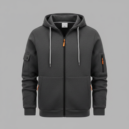 Men's Utility Hoodie | Zip-Up Sweatshirt with Pockets