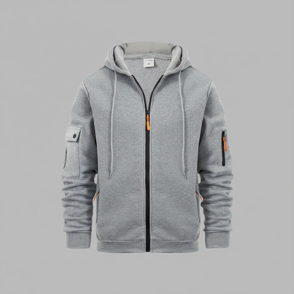 Men's Utility Hoodie | Zip-Up Sweatshirt with Pockets