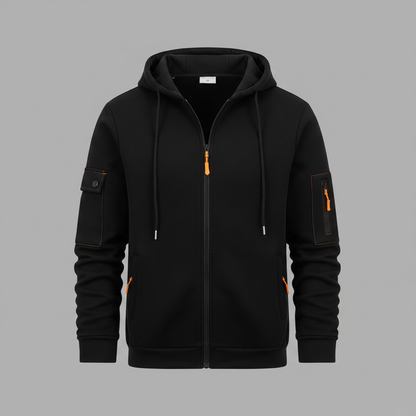 Men's Utility Hoodie | Zip-Up Sweatshirt with Pockets