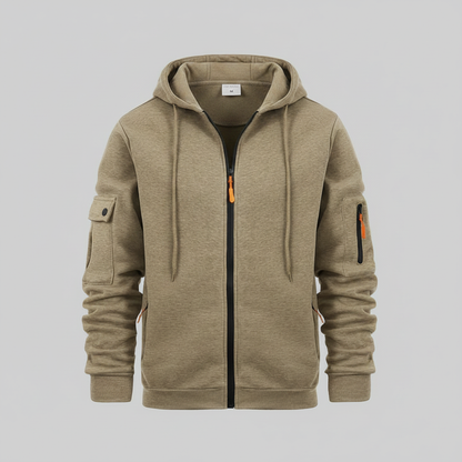 Men's Utility Hoodie | Zip-Up Sweatshirt with Pockets