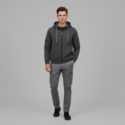 Men's Utility Hoodie | Zip-Up Sweatshirt with Pockets
