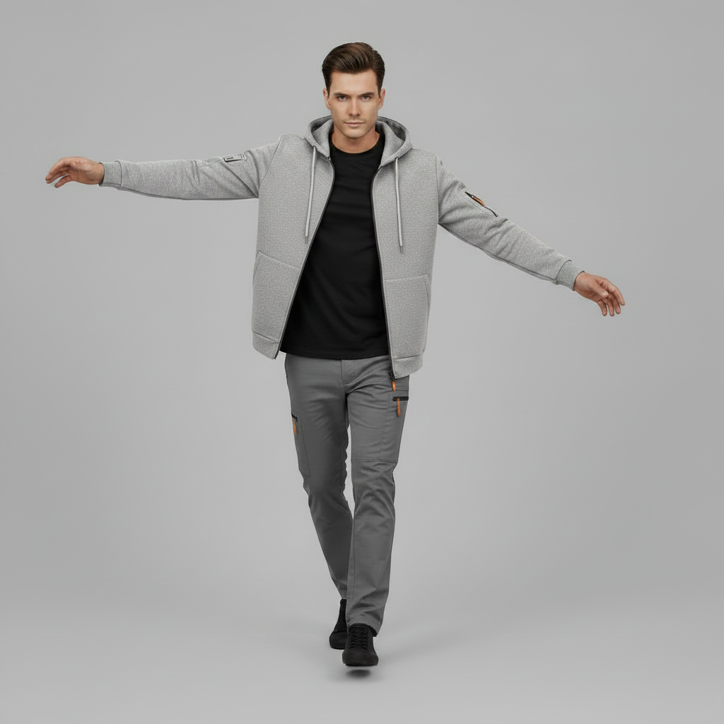 Men's Utility Hoodie | Zip-Up Sweatshirt with Pockets