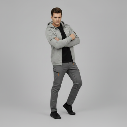 Men's Utility Hoodie | Zip-Up Sweatshirt with Pockets