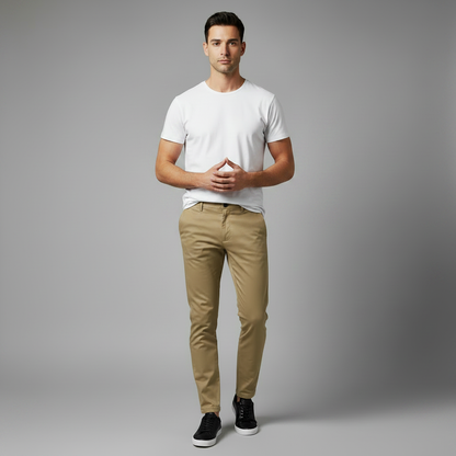 Saul | Men's Slim Fit Casual Chinos Trousers